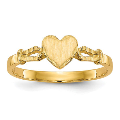 14K Gelbgold Kinder-Herzring