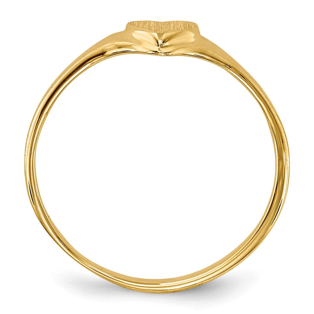 14K Gelbgold Herz-Ring für Kinder