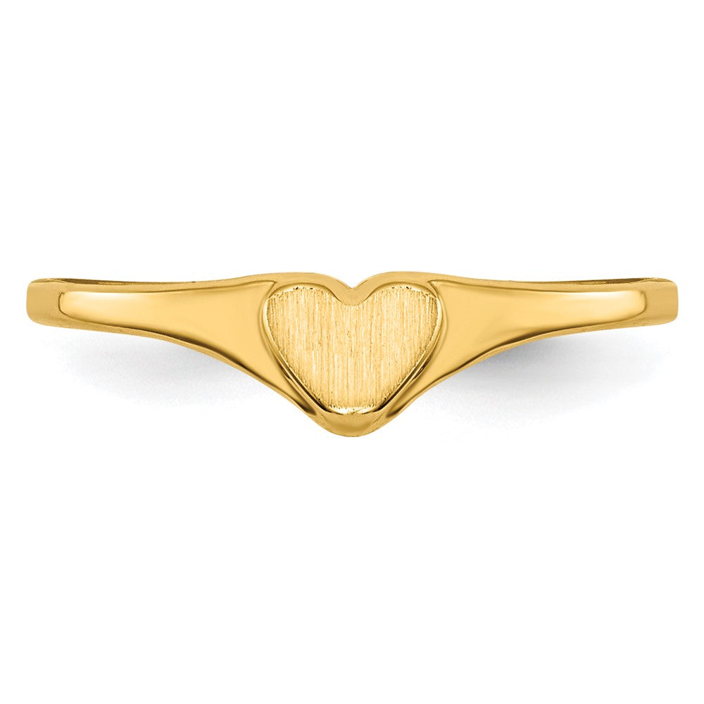14K Gelbgold Herz-Ring für Kinder