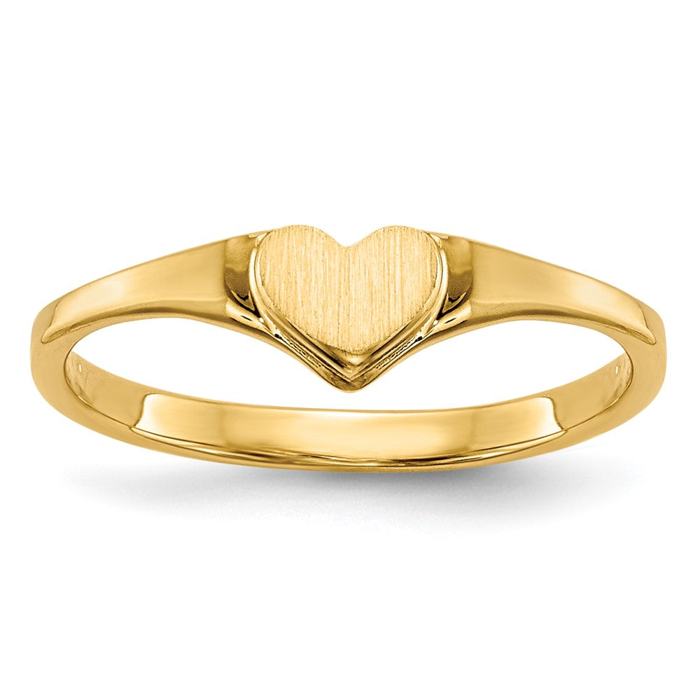 14K Gelbgold Herz-Ring für Kinder