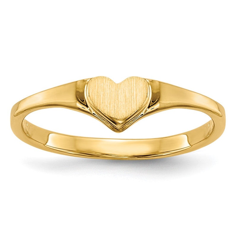 14K Gelbgold Herz-Ring für Kinder