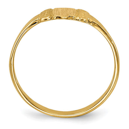 14K Gelbgold Siegelring für Kinder