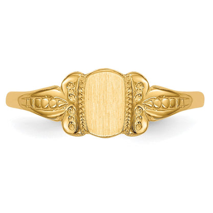 14K Gelbgold Siegelring für Kinder
