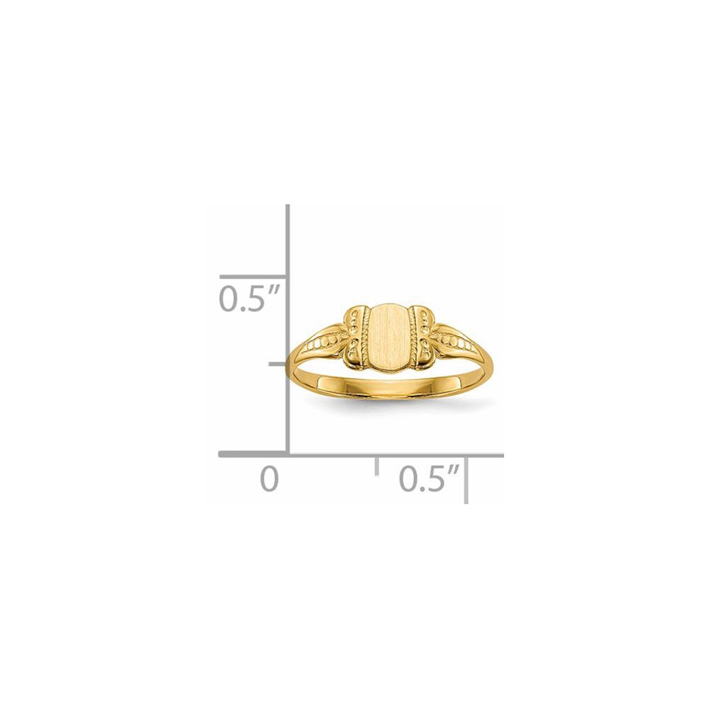 14K Gelbgold Siegelring für Kinder