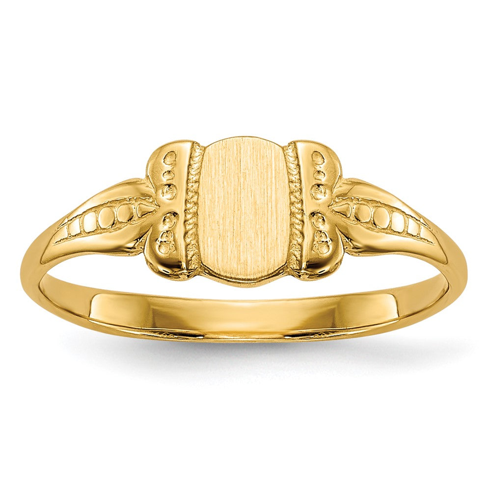 14K Gelbgold Siegelring für Kinder