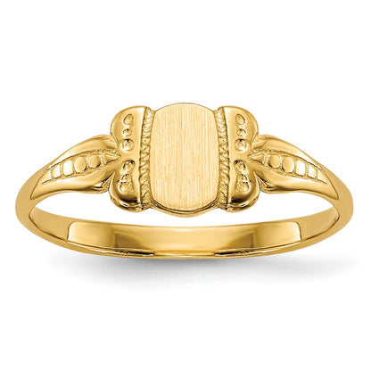 14K Gelbgold Siegelring für Kinder
