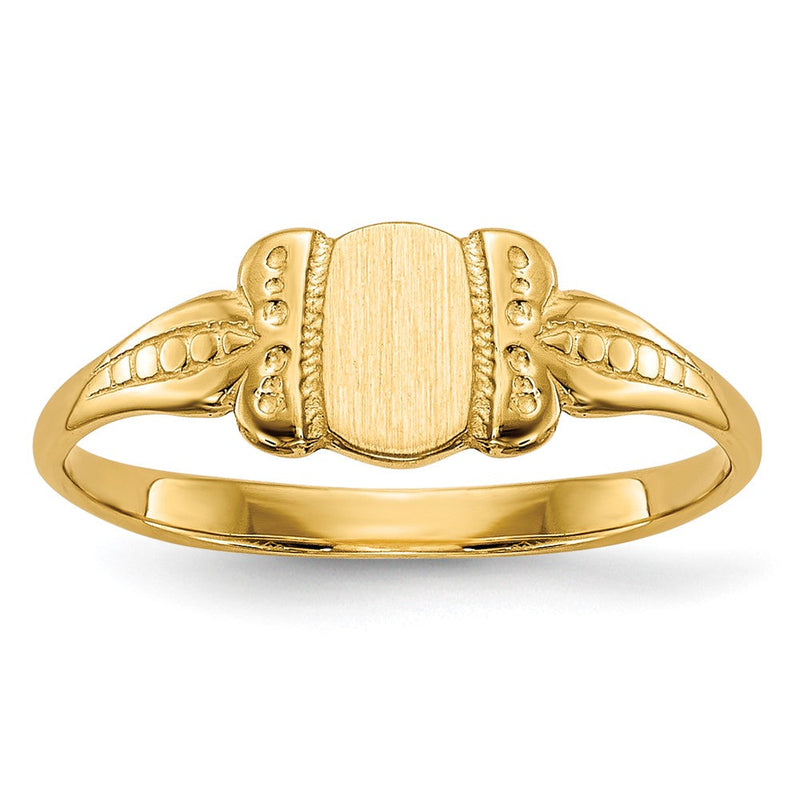 14K Gelbgold Siegelring für Kinder