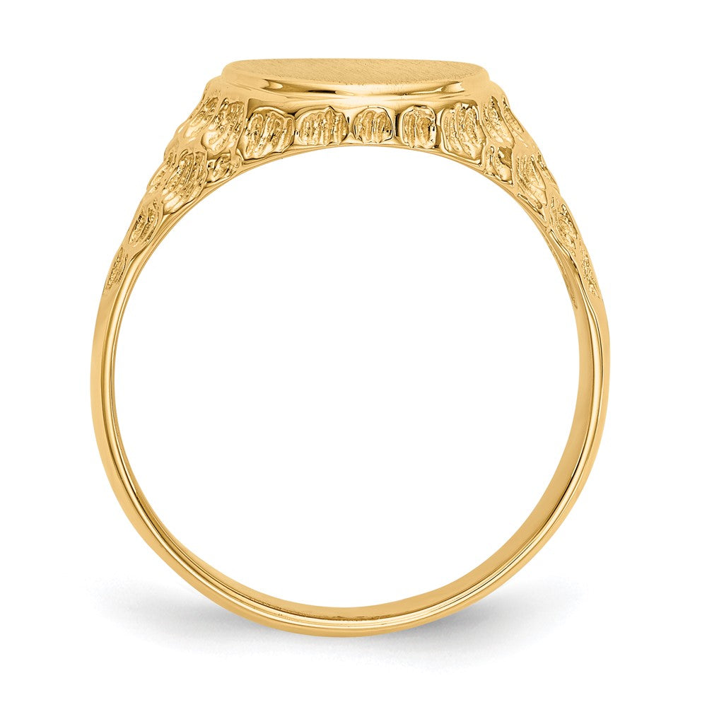 14K Gelbgold Herren-Siegelring, 12,5x10,5 mm, offene Fassung