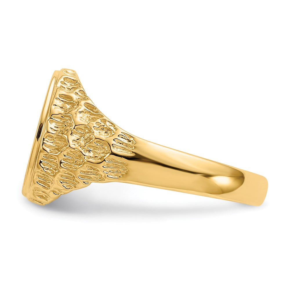 14K Gelbgold Herren-Siegelring, 12,5x10,5 mm, offene Fassung
