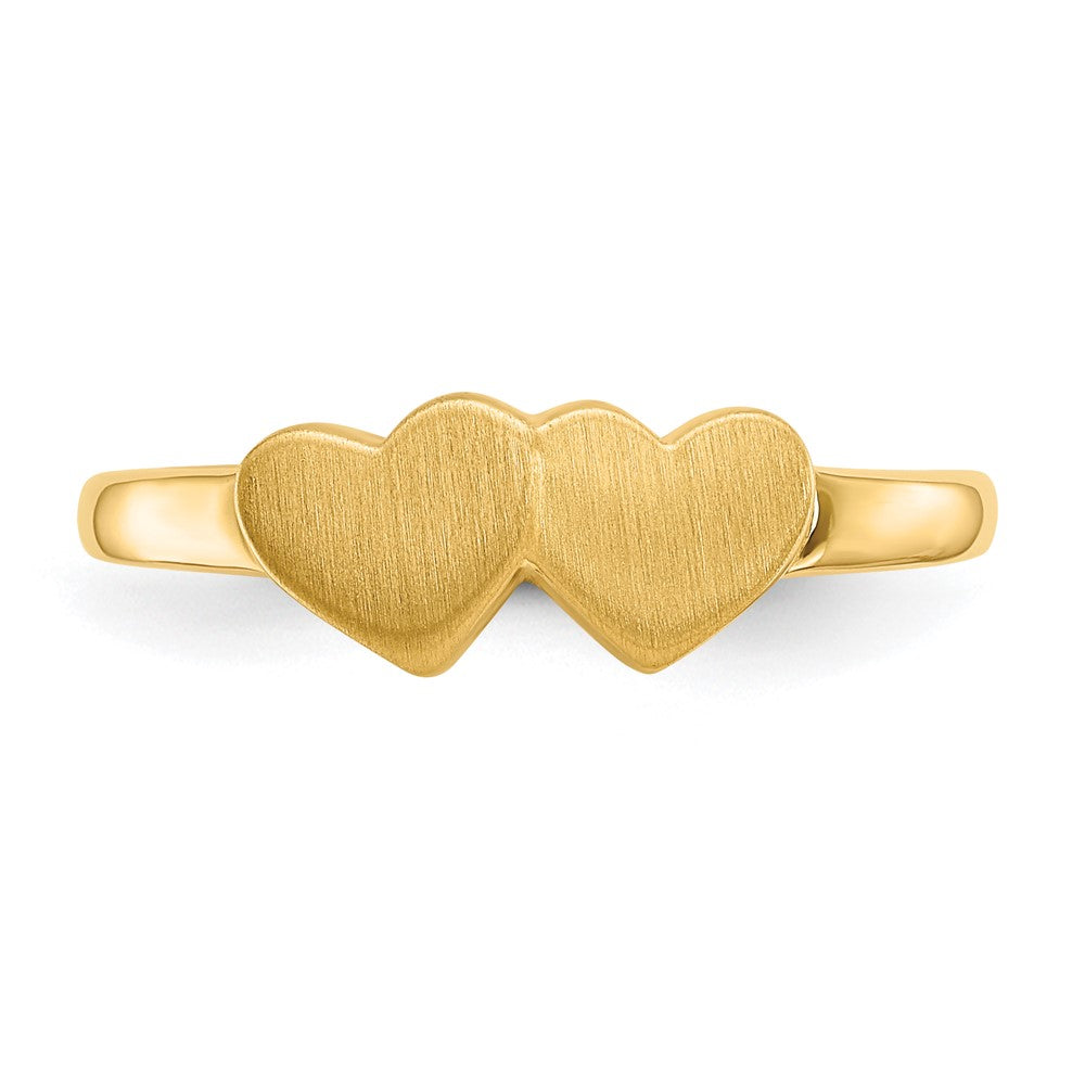 14K Gelbgold Siegelring mit offener Fassung, 11,5 x 5 x 5 mm