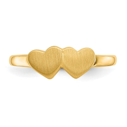 14K Gelbgold Siegelring mit offener Fassung, 11,5 x 5 x 5 mm