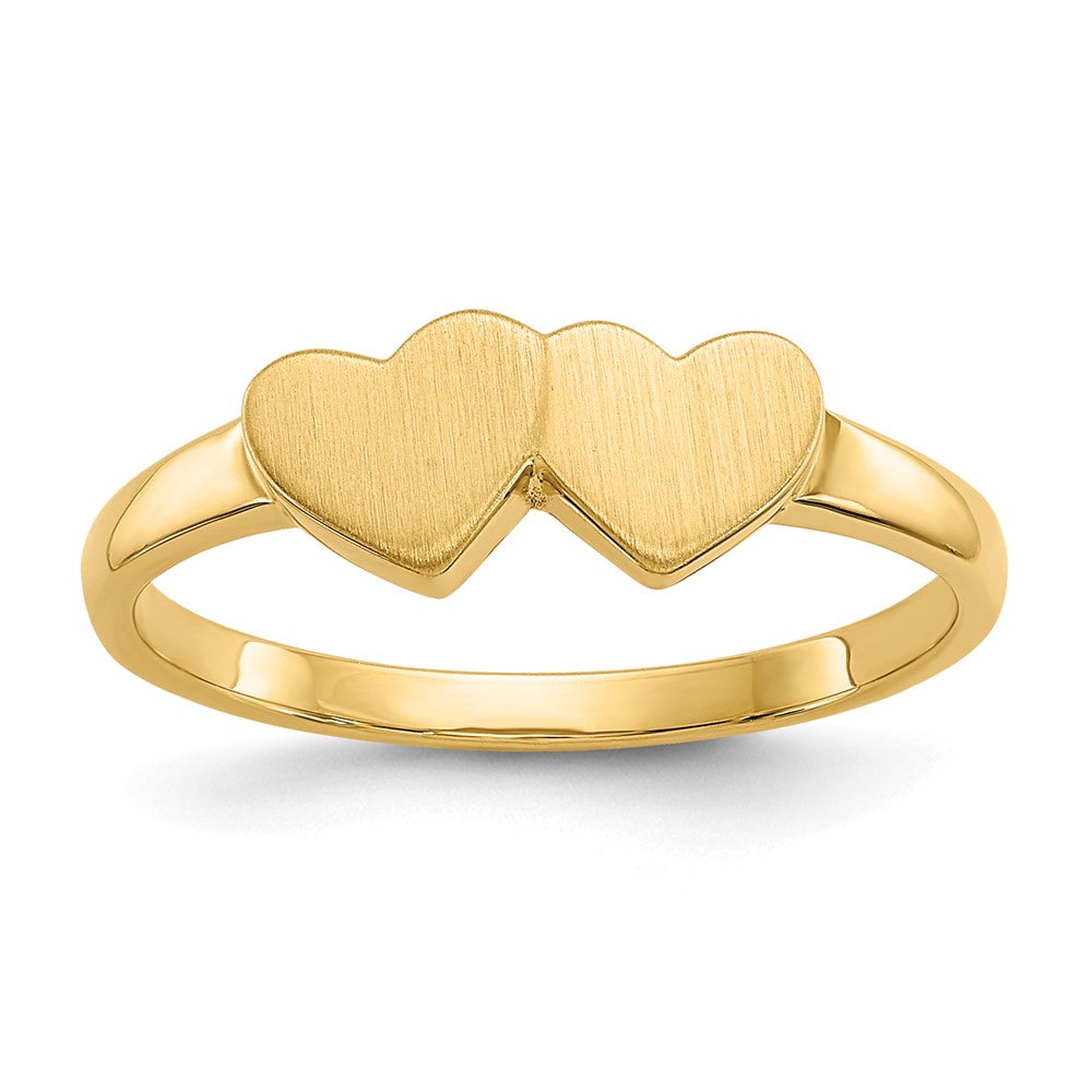 14K Gelbgold Siegelring mit offener Fassung, 11,5 x 5 x 5 mm