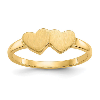 14K Gelbgold Siegelring mit offener Fassung, 11,5 x 5 x 5 mm