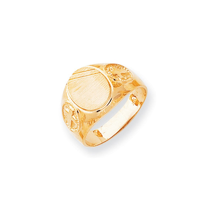 14K Gelbgold Herren-Siegelring