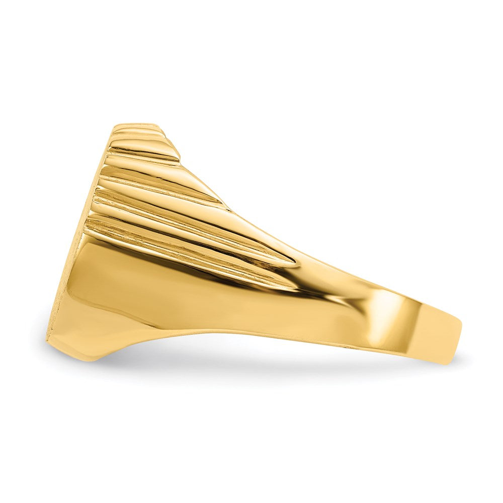 14K Gelbgold Siegelring für Herren