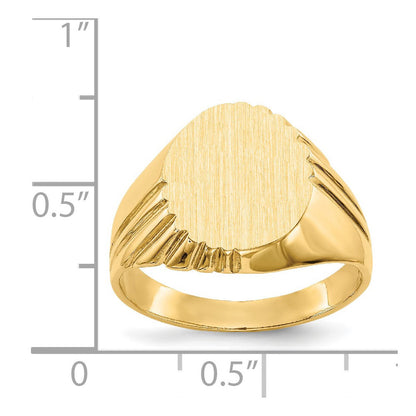 14K Gelbgold Siegelring für Herren