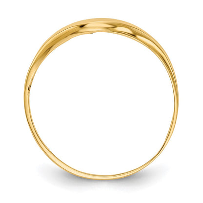 14K Gelbgold Polierter Dome-Ring