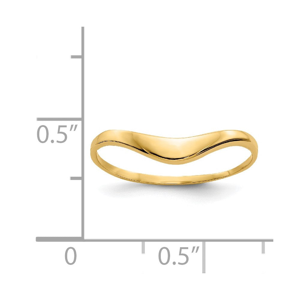 14K Gelbgold Polierter Dome-Ring