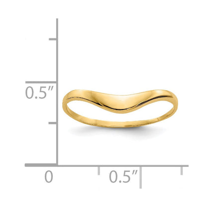 14K Gelbgold Polierter Dome-Ring