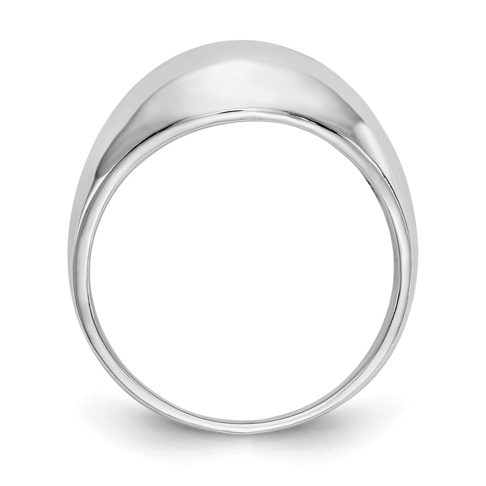 14K Weißgold polierter Domring