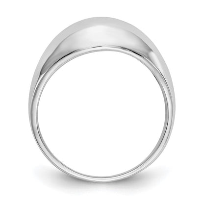 14K Weißgold polierter Domring
