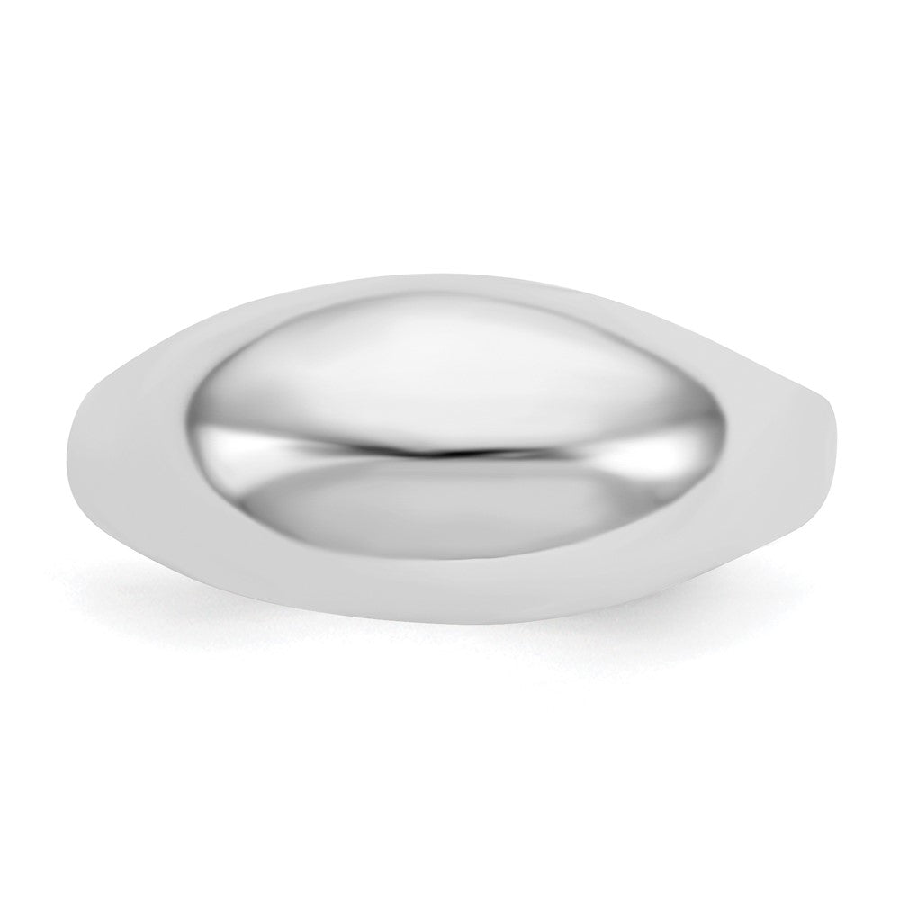 14K Weißgold polierter Domring