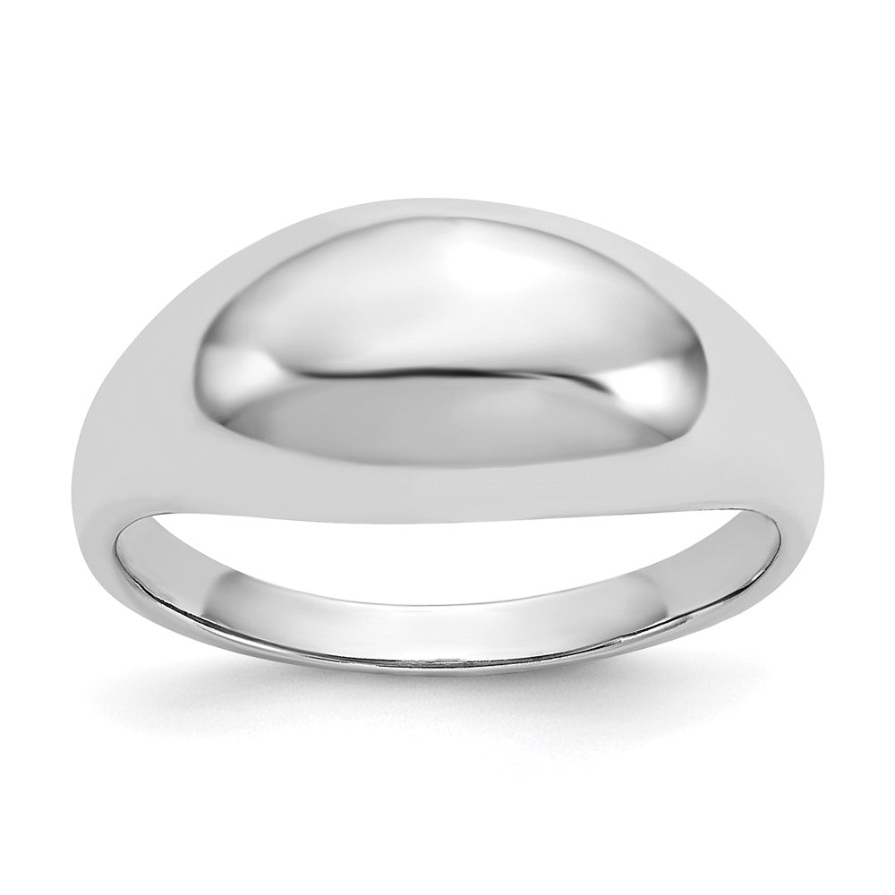 14K Weißgold polierter Domring