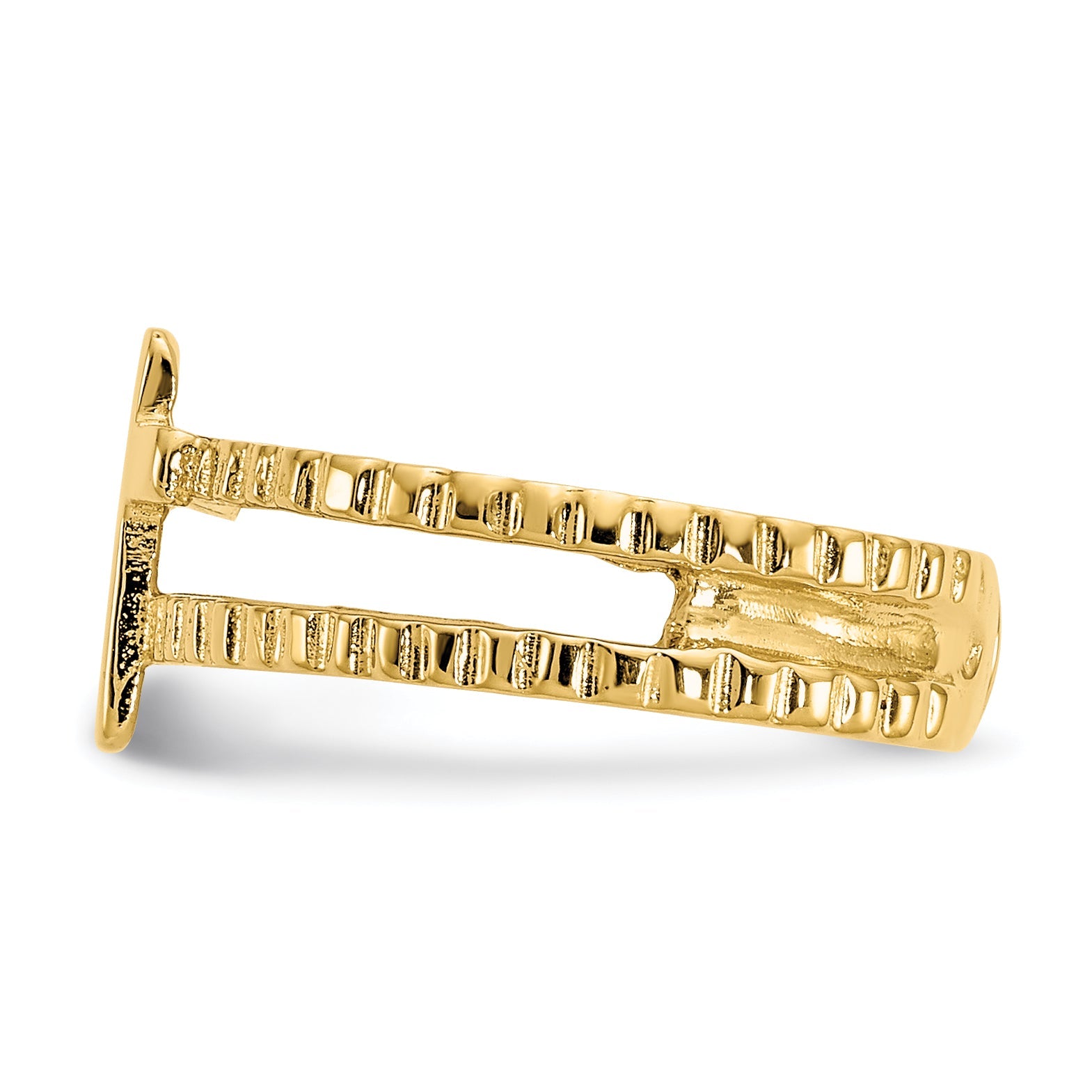 14K Gelbgold Kreuz Zehenring