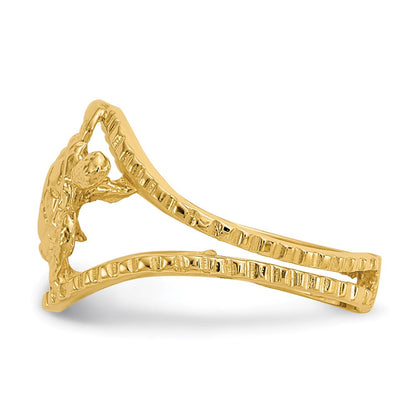 14K Gelbgold Schildkröten-Zehenring