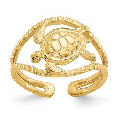 14K Gelbgold Schildkröten-Zehenring