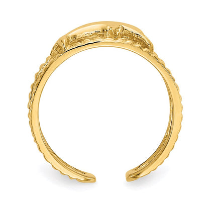 14K Gelbgold Zehenring mit Delfin