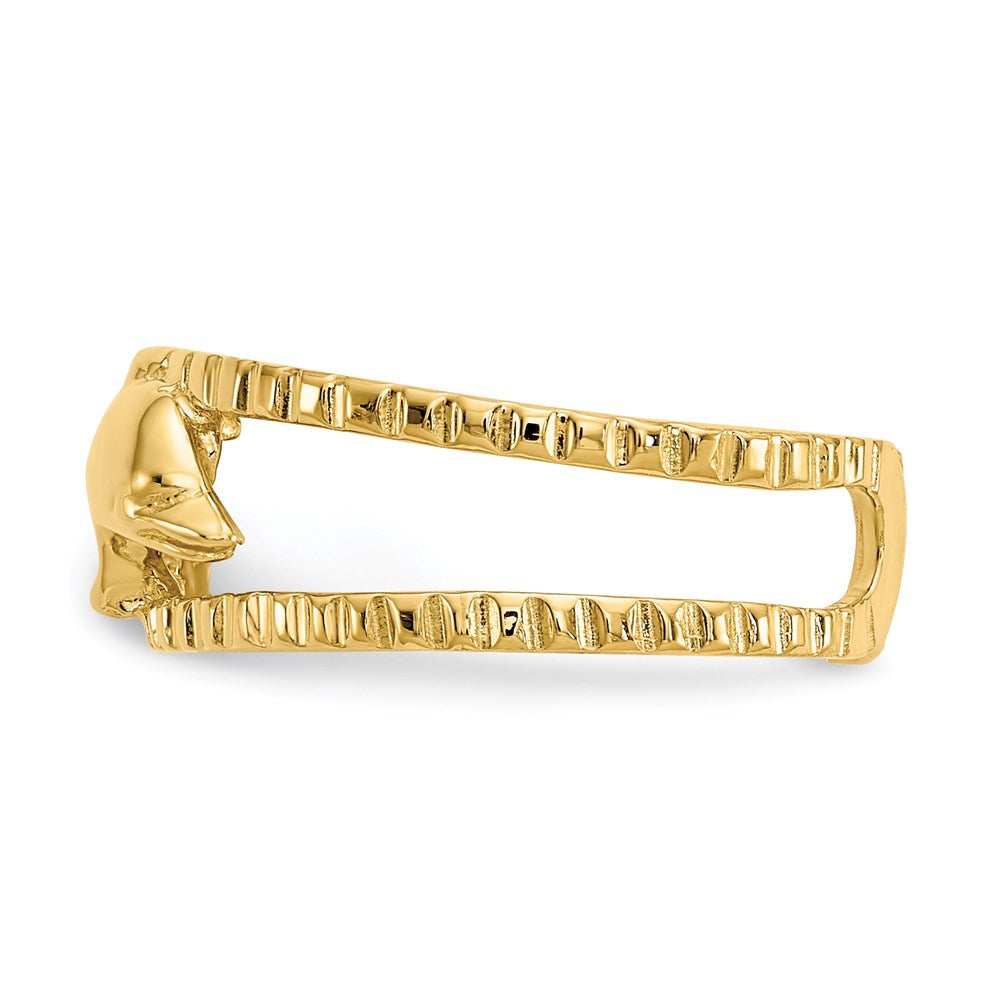 14K Gelbgold Zehenring mit Delfin