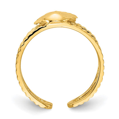 14K Gelbgold Muschel-Zehenring
