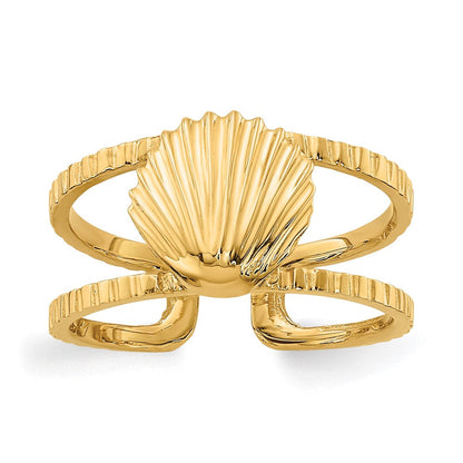 14K Gelbgold Muschel-Zehenring