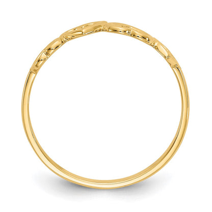 14K Gelbgold Herz-Ring