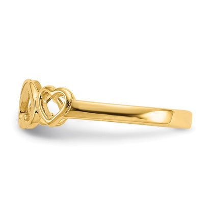 14K Gelbgold Herz-Ring