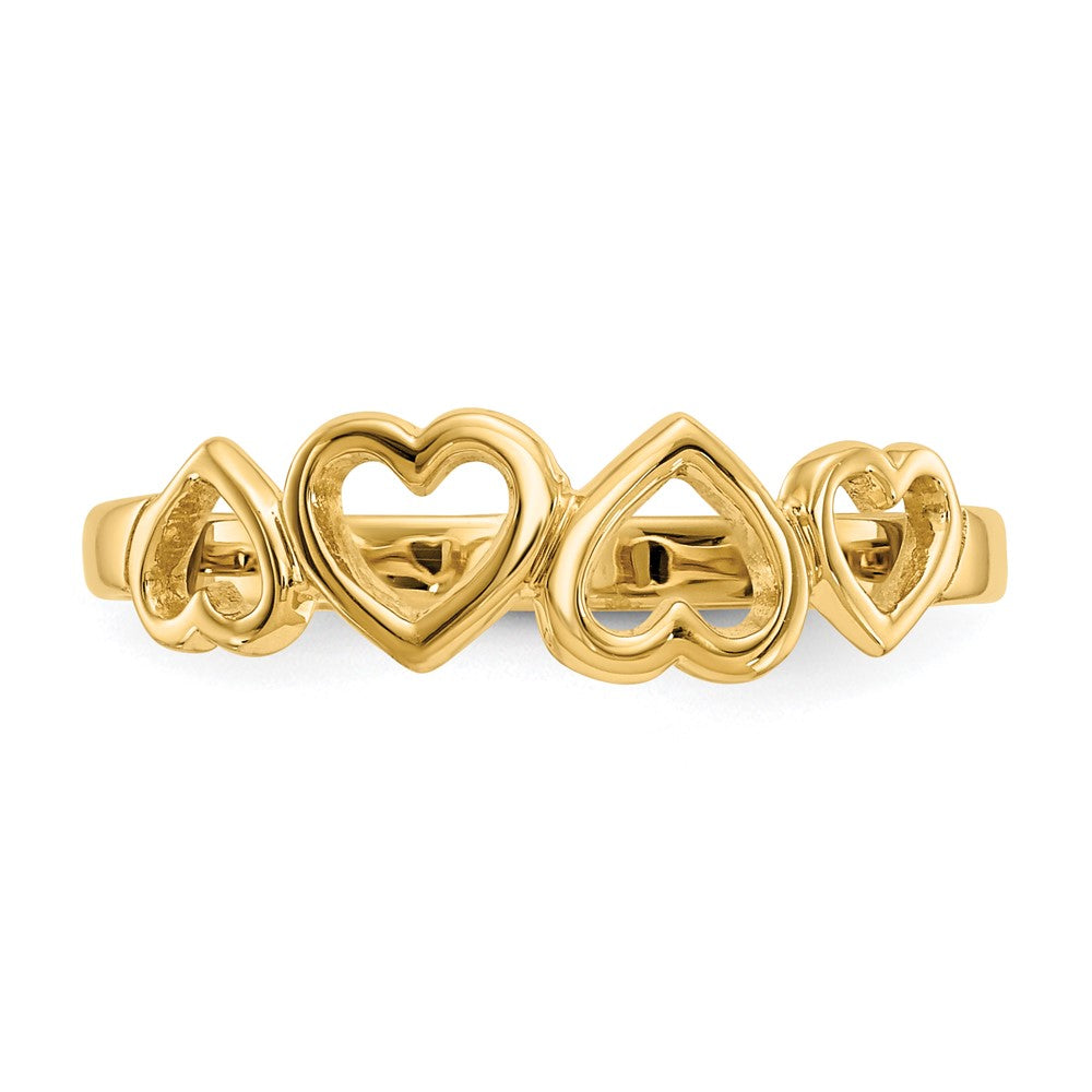 14K Gelbgold Herz-Ring