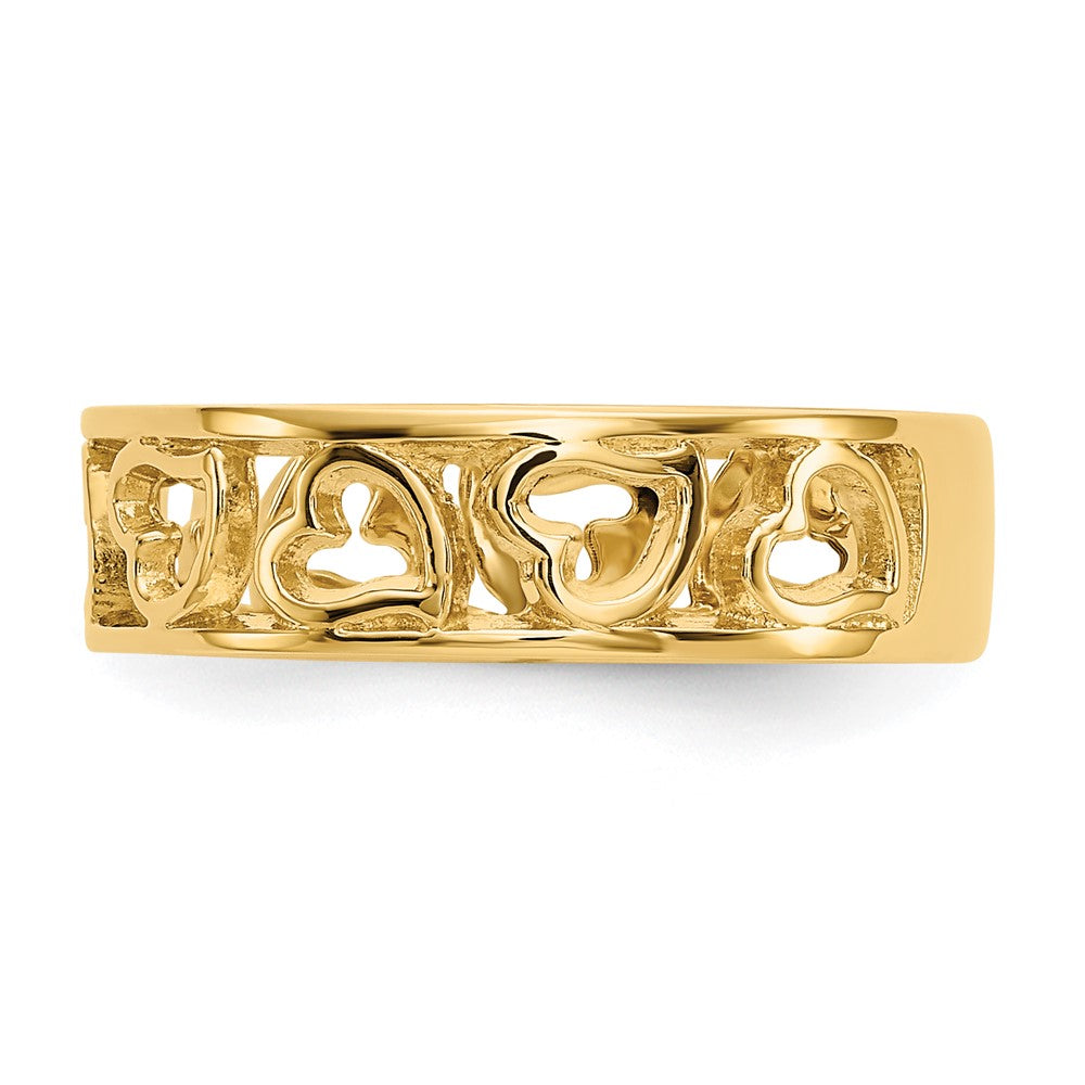 14K Gelbgold Herzring