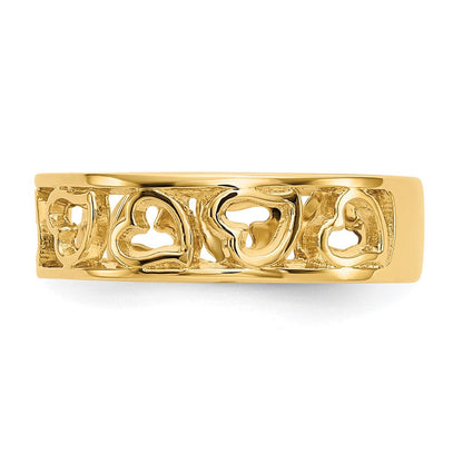 14K Gelbgold Herzring
