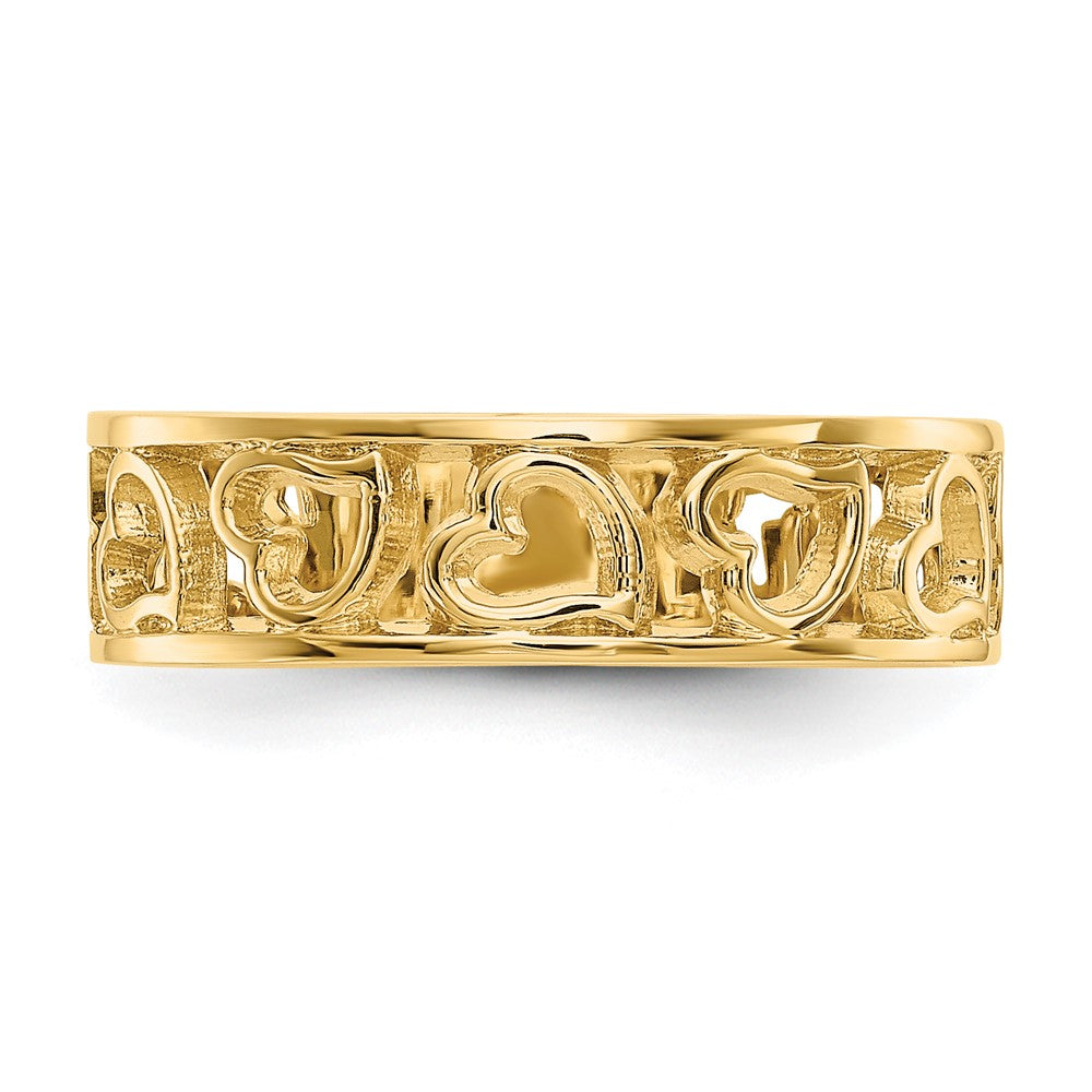 14K Gelbgold Herzring