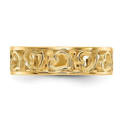 14K Gelbgold Herzring