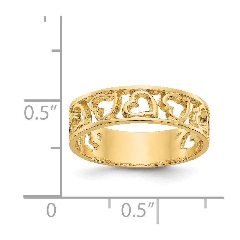 14K Gelbgold Herzring
