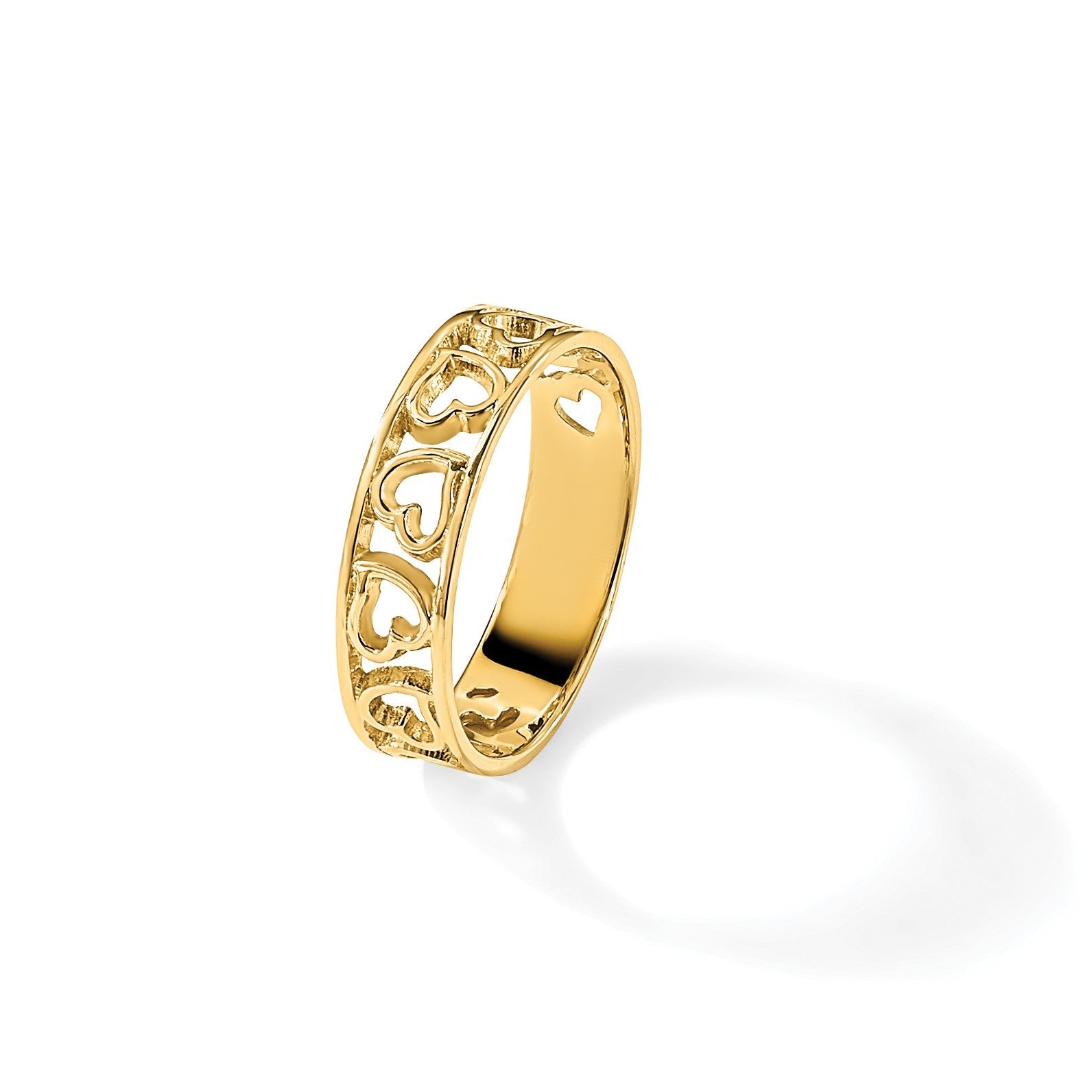 14K Gelbgold Herzring