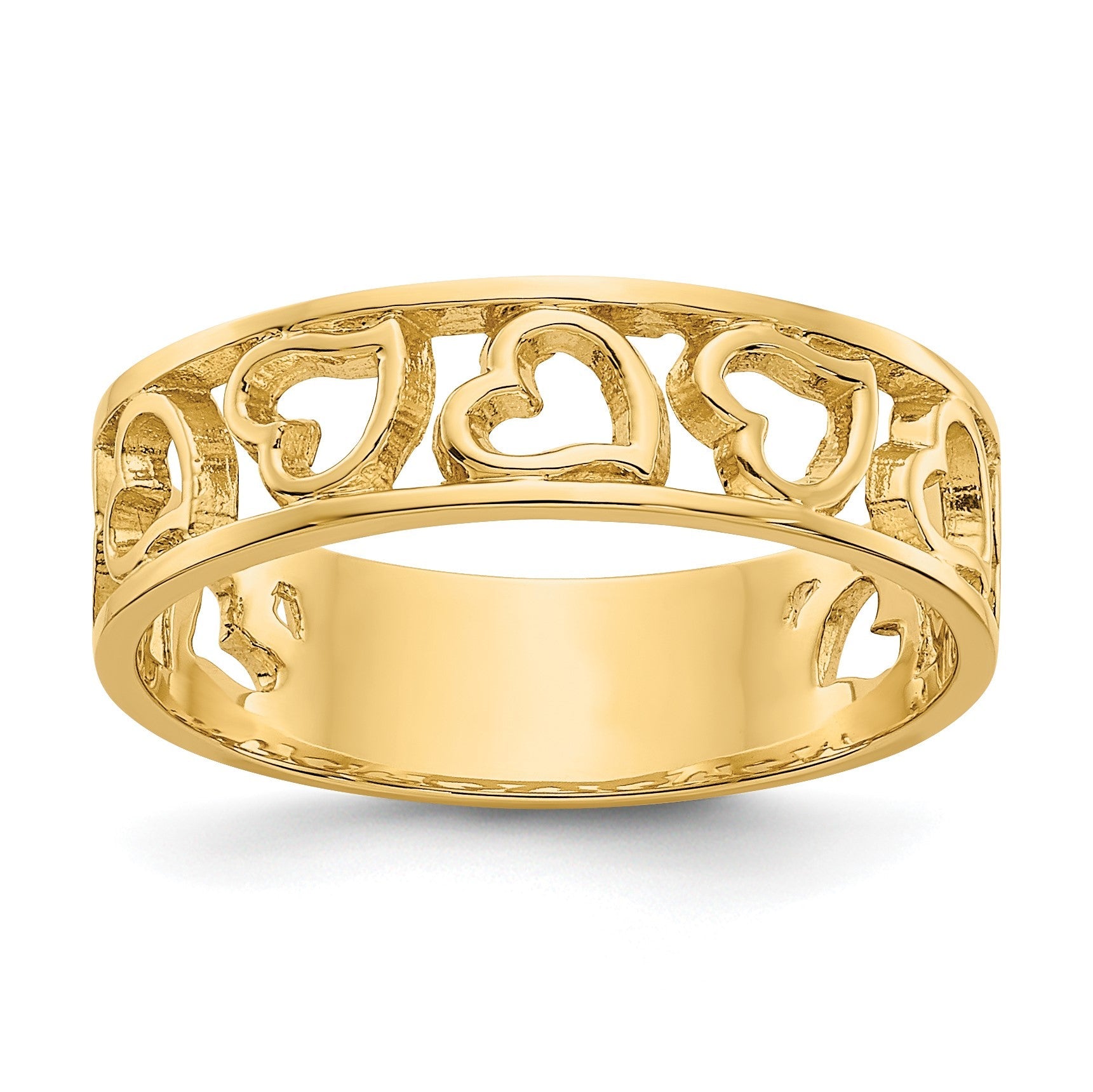 14K Gelbgold Herzring
