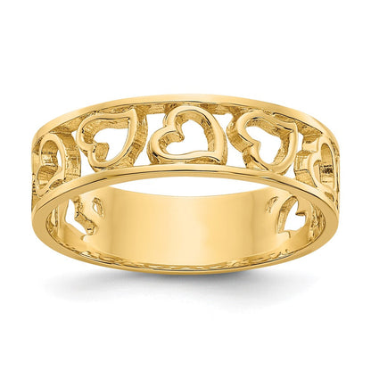 14K Gelbgold Herzring