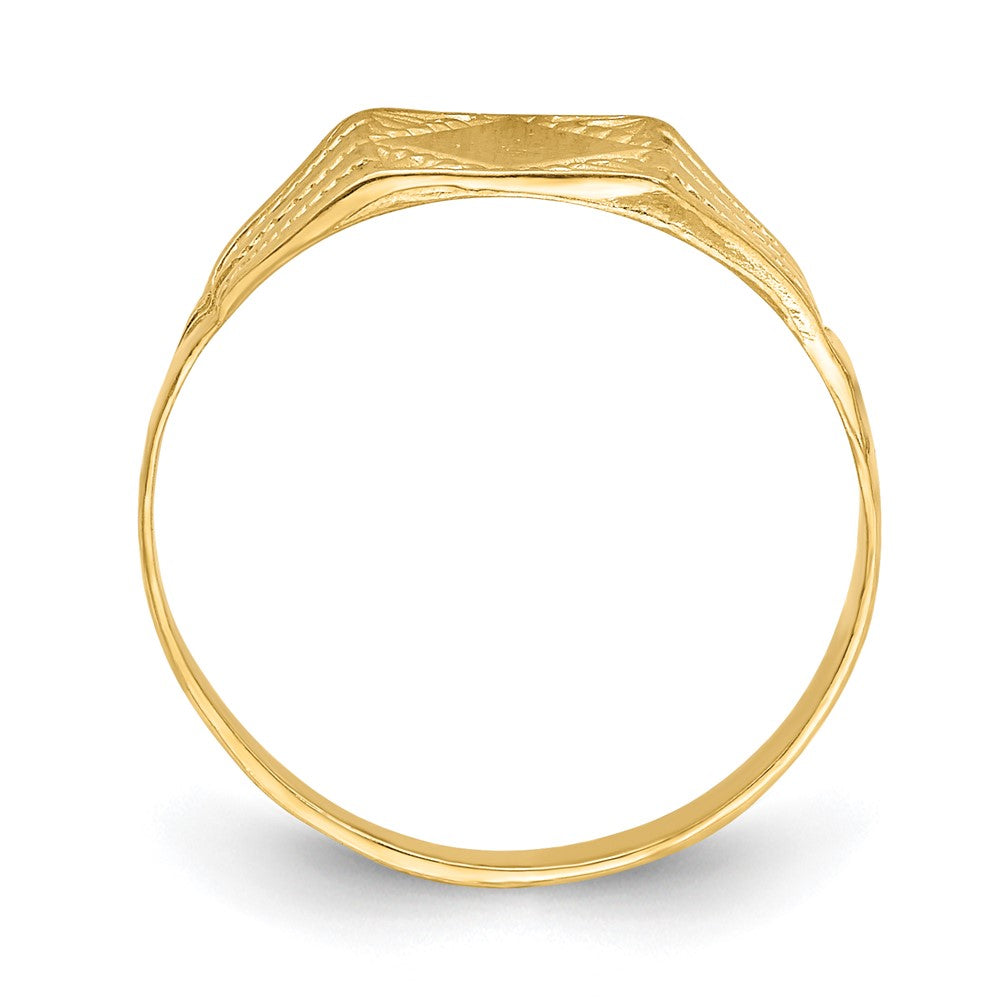 14K Gelbgold Quadratischer Baby-Ring
