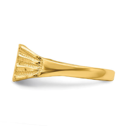 14K Gelbgold Quadratischer Baby-Ring