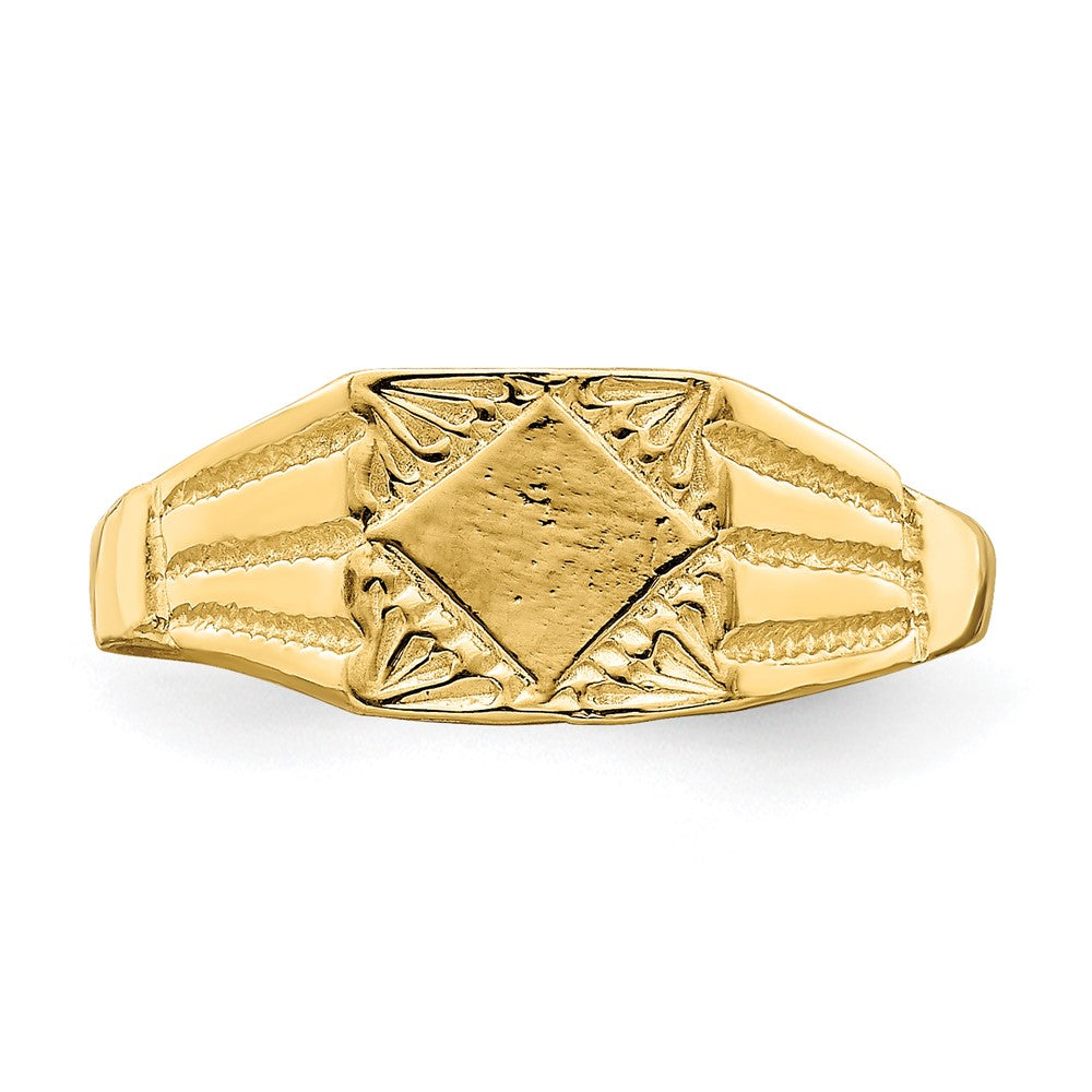 14K Gelbgold Quadratischer Baby-Ring