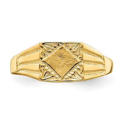14K Gelbgold Quadratischer Baby-Ring