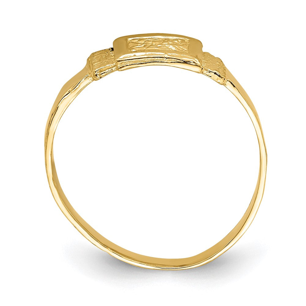 14K Gelbgold Rechteck-Babyring